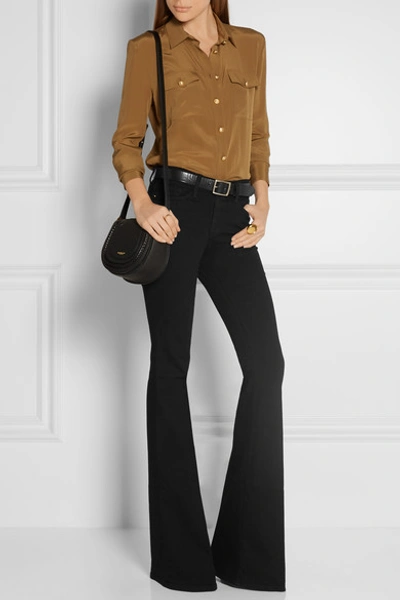 Shop Frame Le Forever Karlie Flare High-rise Jeans