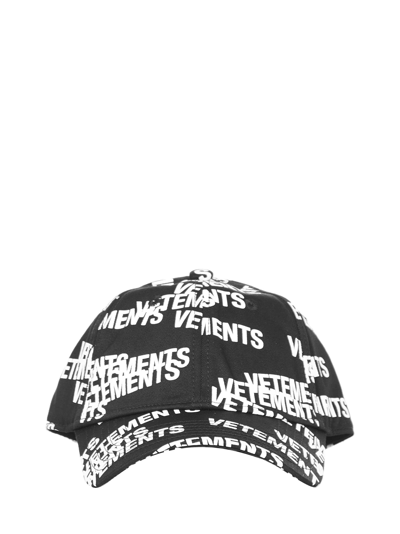 Shop Vetements Stamped Logo Hat In White