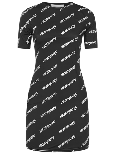 Shop Vetements Mini Dress In Black