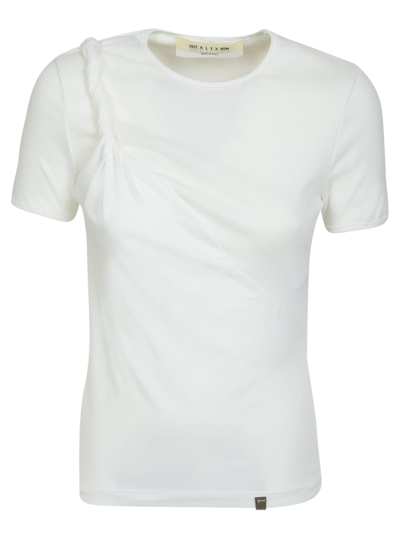 Shop Alyx Asymmetric Twist T-shirt In White