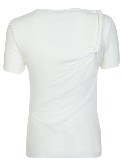Shop Alyx Asymmetric Twist T-shirt In White