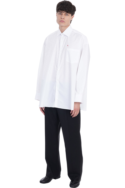 Shop Raf Simons Shirt In White Cotton