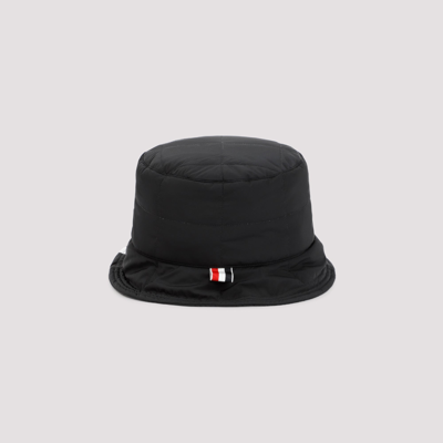 Thom Browne Black 4-bar Bucket Hat In Black