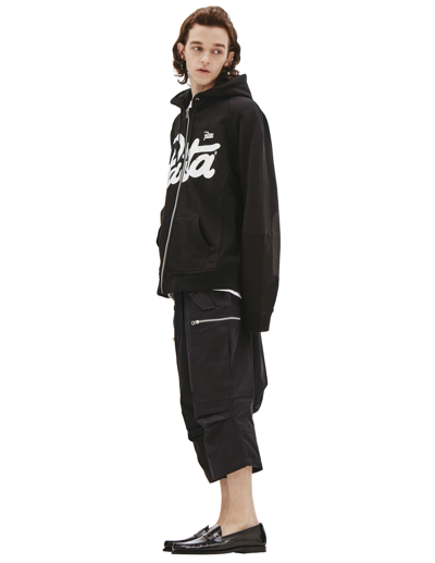 Junya Watanabe Zippered Hoodie In Black