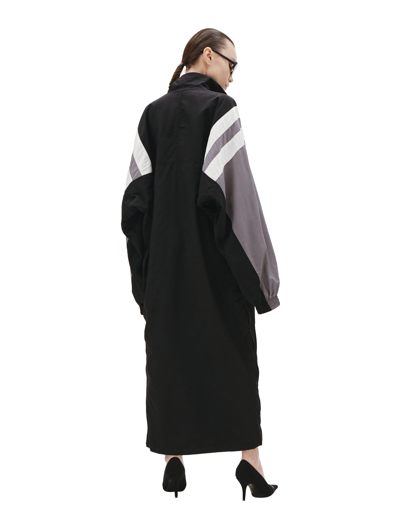 Shop Balenciaga Sporty B Tracksuit Dress In Black