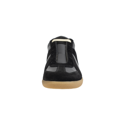 Maison Margiela Replica Suede Leather Gum Sole Sneakers In Black