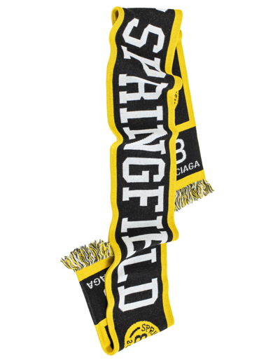 Shop Balenciaga The Simpsons Springfield Scarf In Multicolor