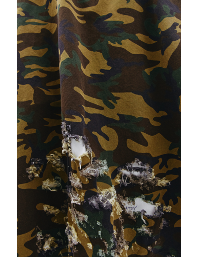 Balenciaga Camouflage Print Army Jacket In Khaki