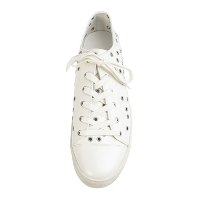 Yohji Yamamoto Eyelets Sneakers In White In White