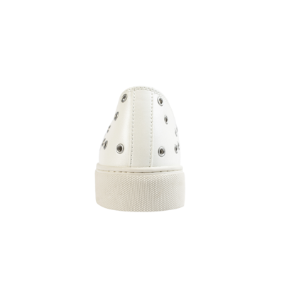 Shop Yohji Yamamoto Eyelets Sneakers In White