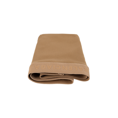 Balenciaga Ribbed Briefs With Logo In Brown
