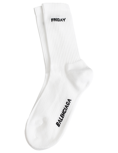 Shop Balenciaga 7 Days Socks Pack In White