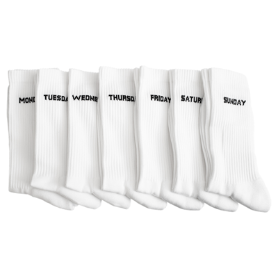 Shop Balenciaga 7 Days Socks Pack In White