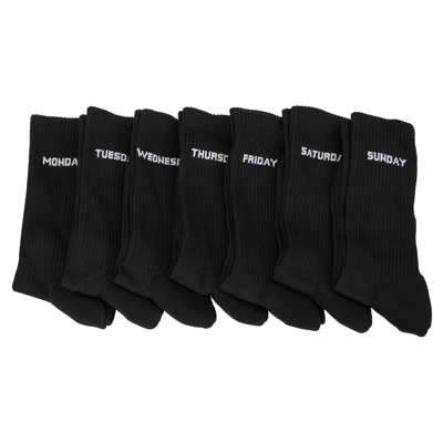 Shop Balenciaga 7 Days Socks Pack In Black