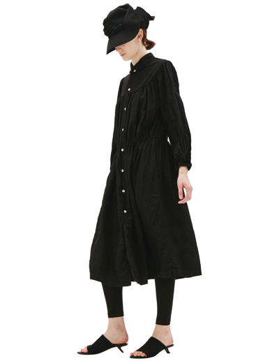 Shop Comme Des Garcons Cdg Black Polyester Midi Dress