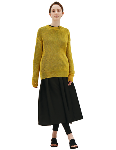 Shop Junya Watanabe Gold Knit Sweater In Golden