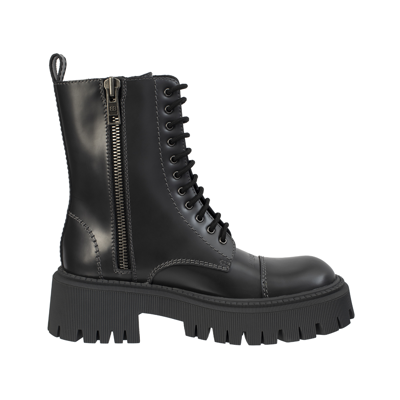 Shop Balenciaga Tractor 20mm Lace Up Boots In Grey