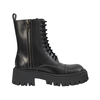 Balenciaga Tractor 20mm Lace-up Boots In Grey