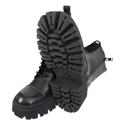 Balenciaga Tractor 20mm Lace-up Boots In Grey