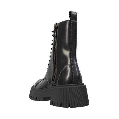 Balenciaga Tractor 20mm Lace-up Boots In Grey