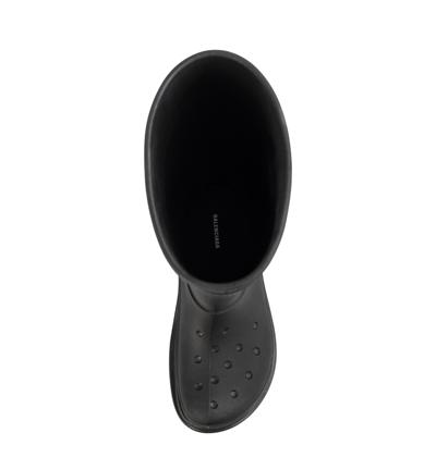 Balenciaga High-shaft Boots With Sculptural Sole In Black