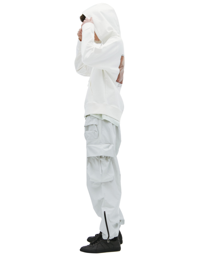 Shop Oamc Dusk Cotton Hoodie In White