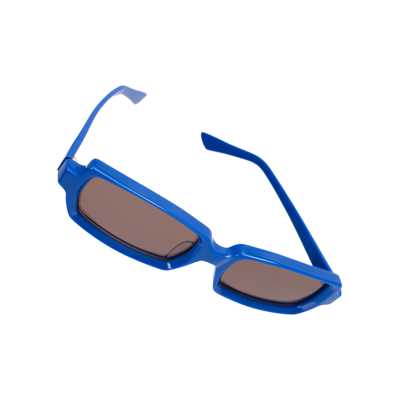 Shop Undercover Sunglasses With Rectangular Frames In Blue