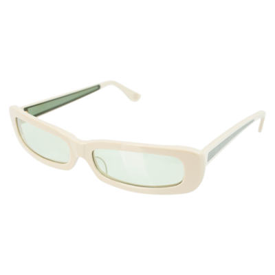 Shop Undercover Sunglasses With Rectangular Frames In Beige