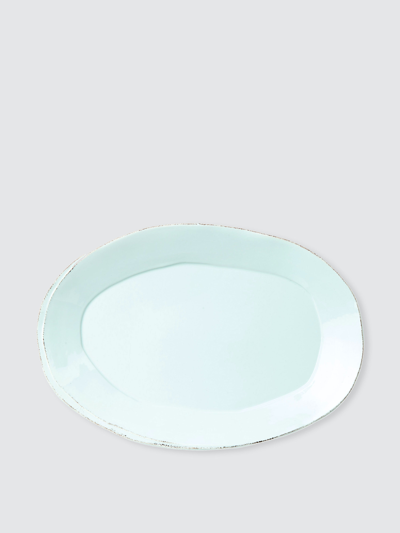 Shop Vietri Lastra Oval Platter In Aqua