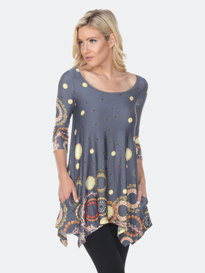 Shop White Mark Erie Tunic Top In Grey