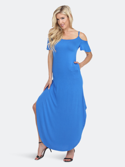 Shop White Mark Women's Lexi Maxi Dress In Blue