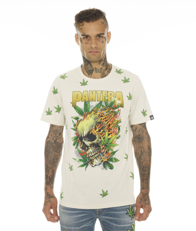Shop Cult Of Individuality T-shirt Short Sleeve Crew Neck Tee "pantera 420" In White