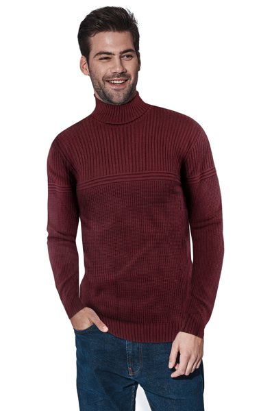 Shop X-ray X Ray Cable Knit Turtleneck Sweater In Red