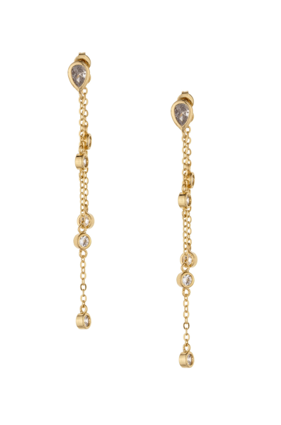 Shop Ettika Dripping Chain 18k Gold Plated Dangle Earrings