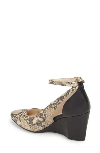 Shop Cole Haan Lacey Cutout Wedge Pump In Snake Print Leather