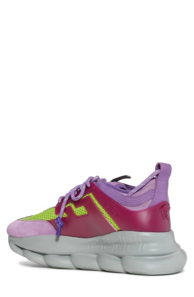 Shop Versace Chain Reaction Sneaker In Violet / Grey
