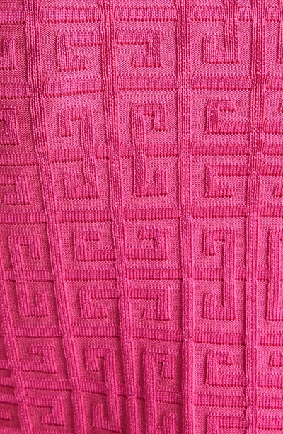 Givenchy Monogram All Over Knit Sweater In Fuchsia