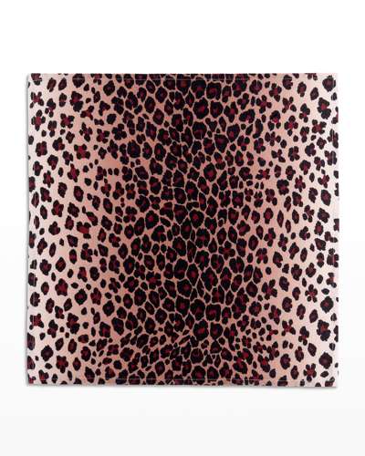 Shop L'objet Leopard Sateen Napkins, Set Of 4