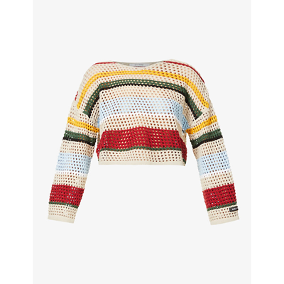 DAILY PAPER REKWARA STRIPED KNITTED JUMPER 