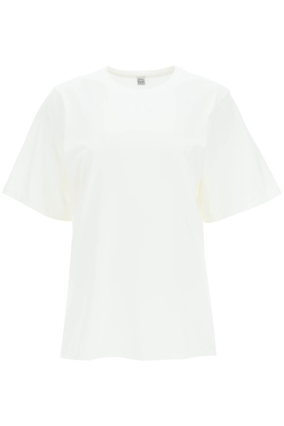 Shop Totême Toteme Oversized Organic-cotton T-shirt In White