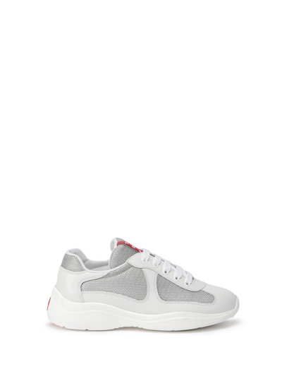 Shop Prada America`s Cup`` Sneakers In Bianco