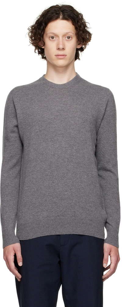 Shop Ferragamo Gray Cashmere Sweater In Charcoal