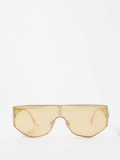 Fendi Fendi Disco Aviator Metal Sunglasses