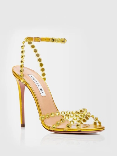 Aquazzura Tequila Plexi mm Rhinestone embellished Sandals In