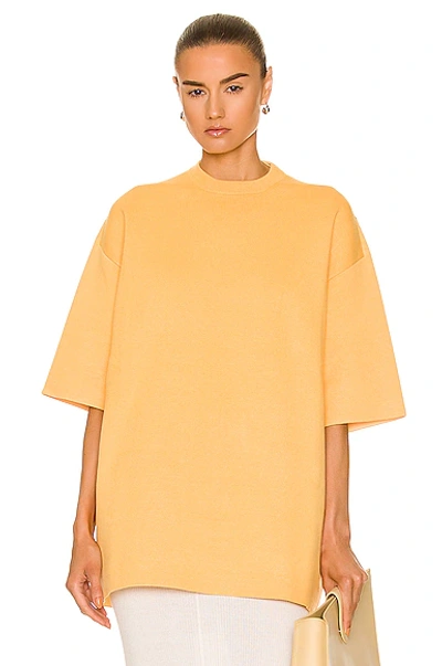 Shop Peter Do Oversized Cut Out T-shirt In Light Yellow & Orange