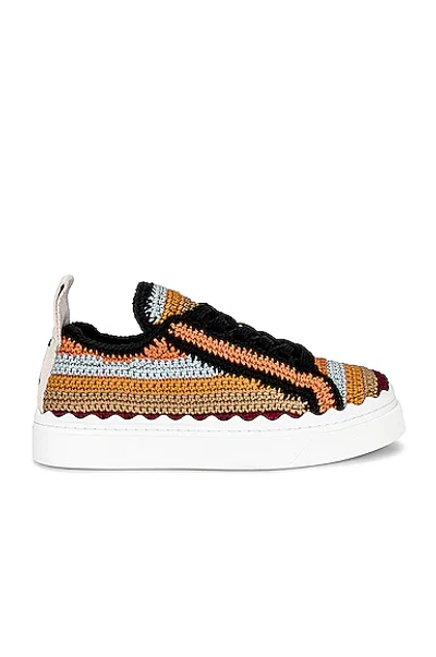 Shop Chloé Lauren Sneakers In Multicolor Brown