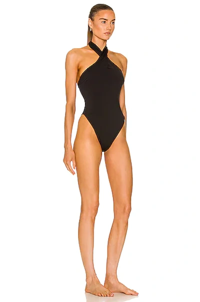 Shop Aexae Twist Swimsuit In Black