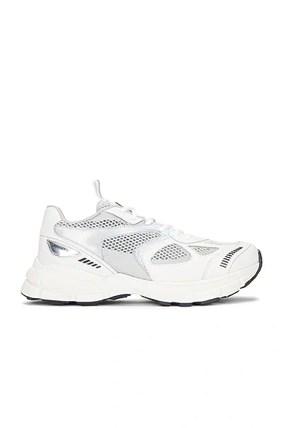 Shop Axel Arigato Marathon Runner In White & Silver