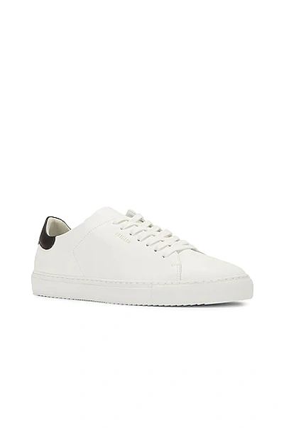 Axel Arigato Clean 90 Leather Sneakers In White & Black