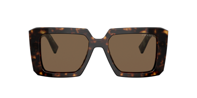Prada Eyewear Square Frame Sunglasses In Dark Brown